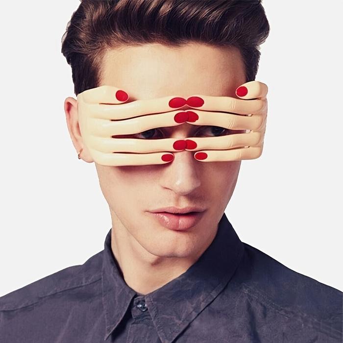 Blindfolded Sunglasses Masquerade Prank Tricky Photo Props Finger Glasses, Party Props, Funny Glasse