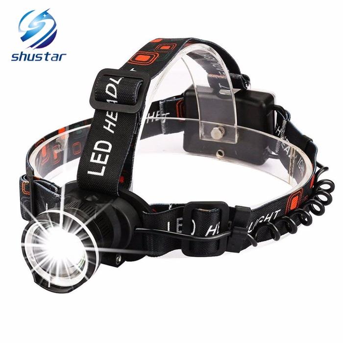 Lampu Kepala LED Super Terang Lampu Depan LED T6 Lampu Kepala Dapat