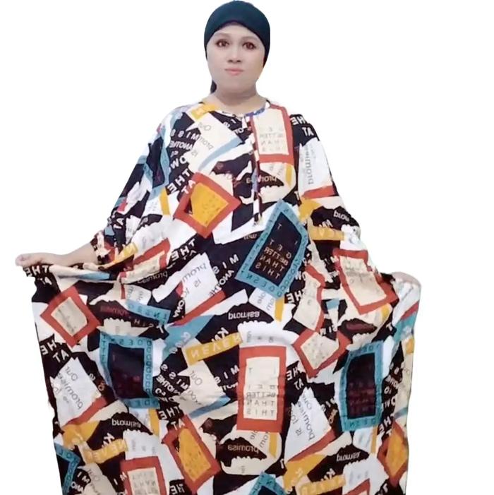 kaftan koran Gamis Dress Dewasa beli 1 dapet 2 raendem Mewah jumbo adem