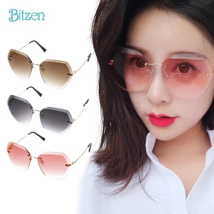 BEST BITZEN Kacamata Fashion Wanita Hitam Anti UV Polarisasi Sunglass Lensa Polarized Sunglasses BZ0