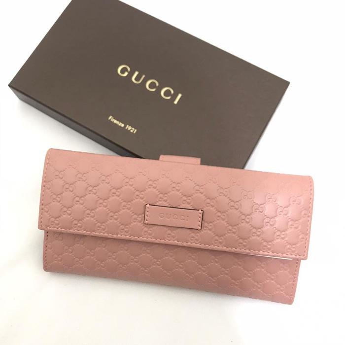 GUCCI SIMA WALLET WOMEN 3FOLD PINK