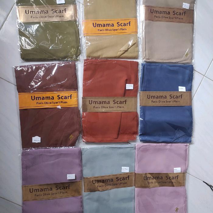 umama scarf paris olive syari