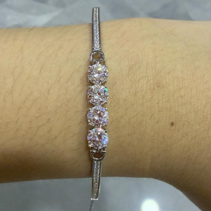 Gelang LG043 berlian moissanite 2ct 7.3gram bracelet grade tertinggi