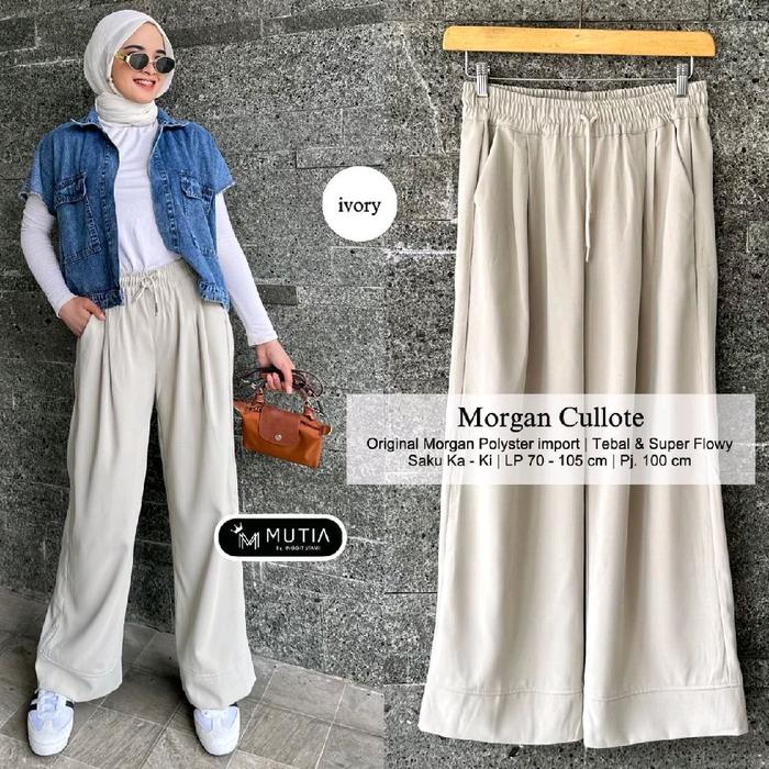 MORGAN BASIC CULLOTE BY MUTIA / CELANA KULOT DAILY SIMPLE / CELANA LOOSE HIGHWAIST TRAINING