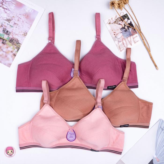 IL - Sport Bra Pakaian Dalam Wanita High Quality Tanpa Kawat dan Busa Merk Febby  Najwa & BH Plum