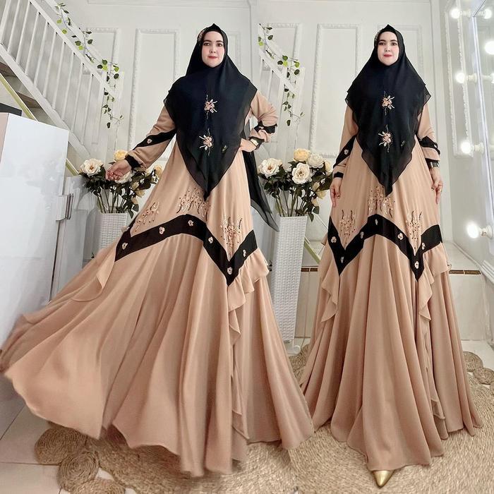 TERBARU! Set Dress/Set Gamis Syari Payet Kode CANADA Bahan Ceruty Babydoll By Ory AjeZas Collection