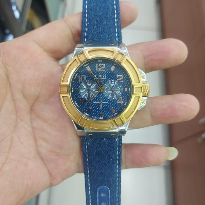 Tali jam tangan kulit Jeans/denim Guess W0040G6