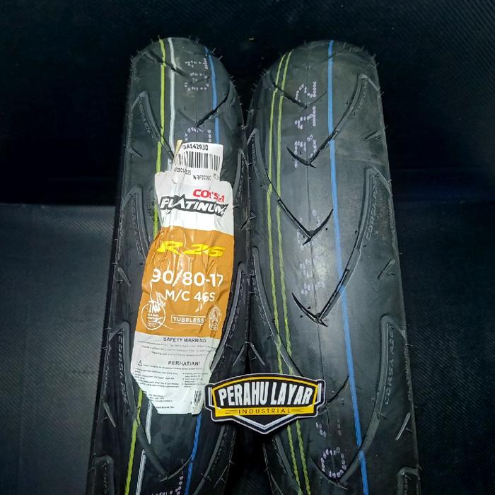 BAN LUAR CORSA PLATINUM R26 R 26 TUBELESS CORSA R26 BAN MOTOR CORSA R26 UKURAN 90/80 RING 17 100/80