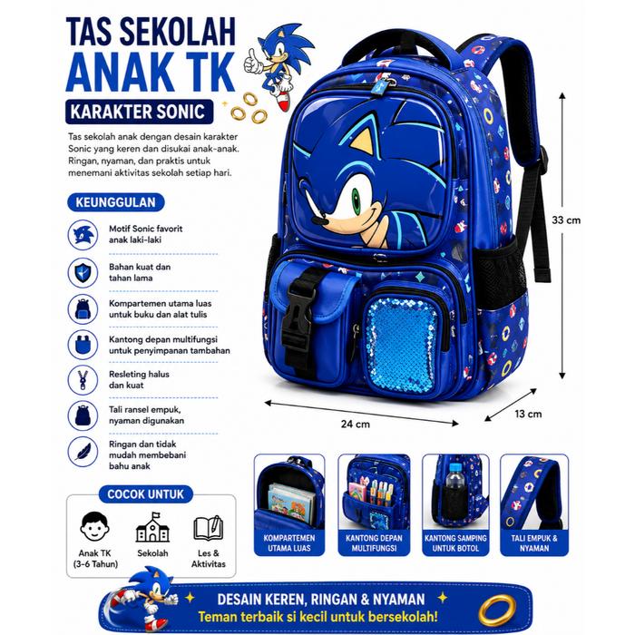 New Tas Ransel Anak TK Minecraft Creeper 3D Timbul – Backpack Sekolah Anak Cowok 13 Inch Premium