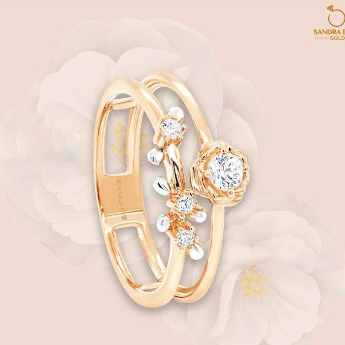CINCIN EMAS SANDRA DEWI GOLD CAMELLIA COLLECTION FLOWER GARDEN BUNGA