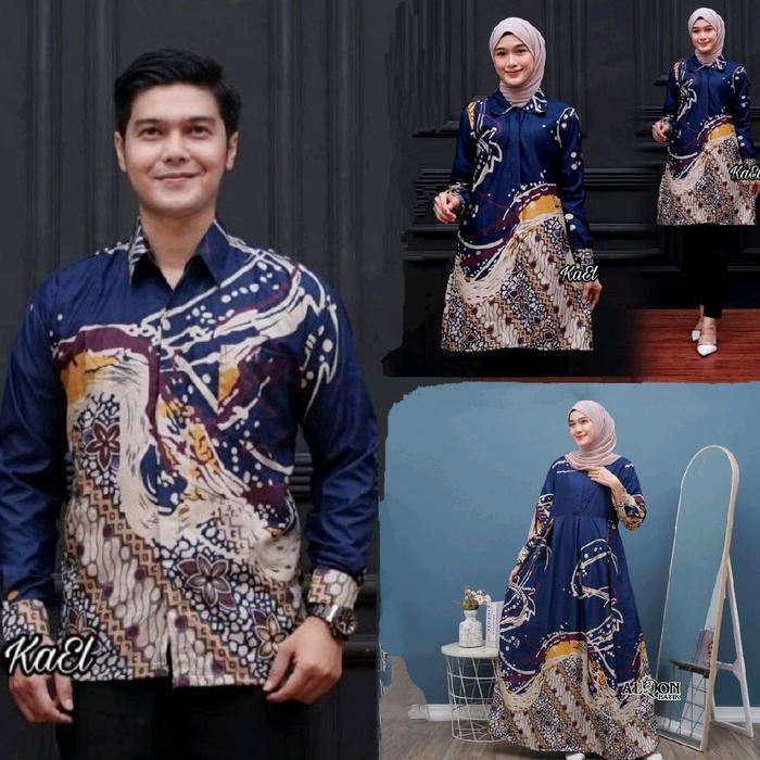 Baju Batik cauple kemeja Tunik Blus Gsmis Motif Bagus Laris Bahan Polimikro Halus Atasan