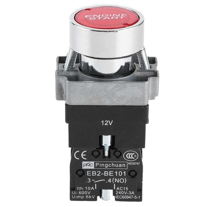 Saklar Pengapian Starter Mesin 12V 10A LED Mobil Modifikasi Tombol
