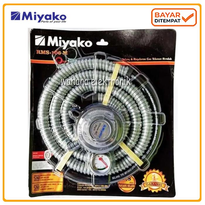 SELANG PAKET REGULATOR KOMPOR GAS MIYAKO 1.8 METER SNI