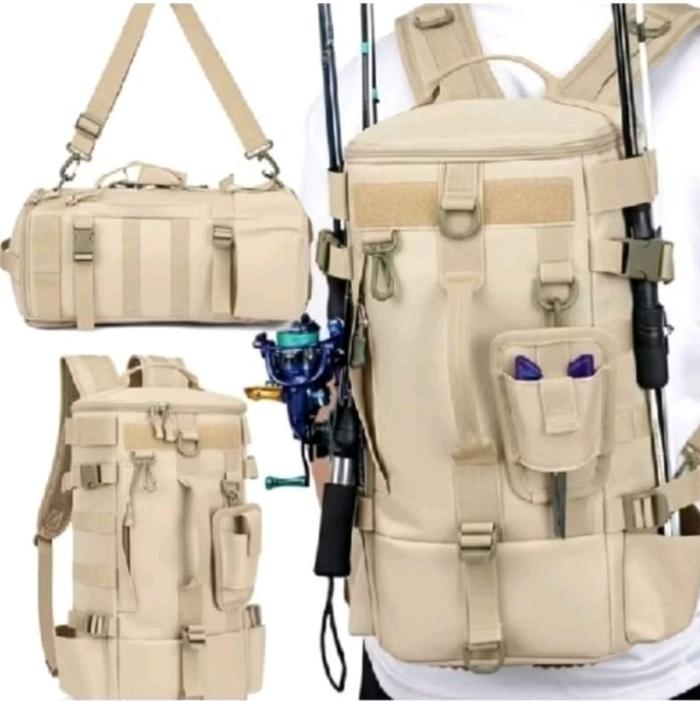 tas ransel pancing multifungsi tas joran pancing cordura