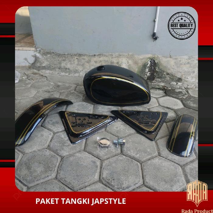 Paket body tangki japstyle sudah cat bahan tebal pnp Tiger scorpio Byson Thunder megapro