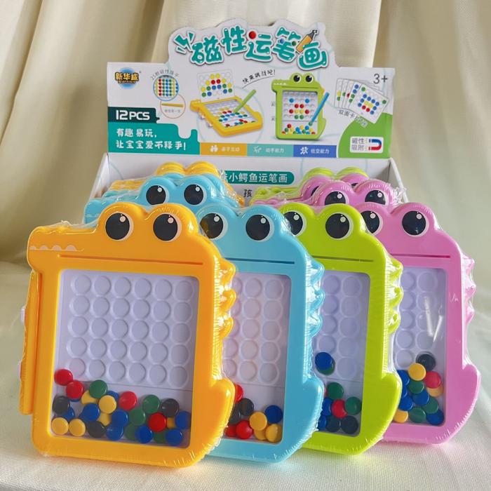 [TMA]Mainan Anak Papan Dot Magnet Mini Motif Dinosaurus / Magnetic Dot Board Drawing / Papan Manik M
