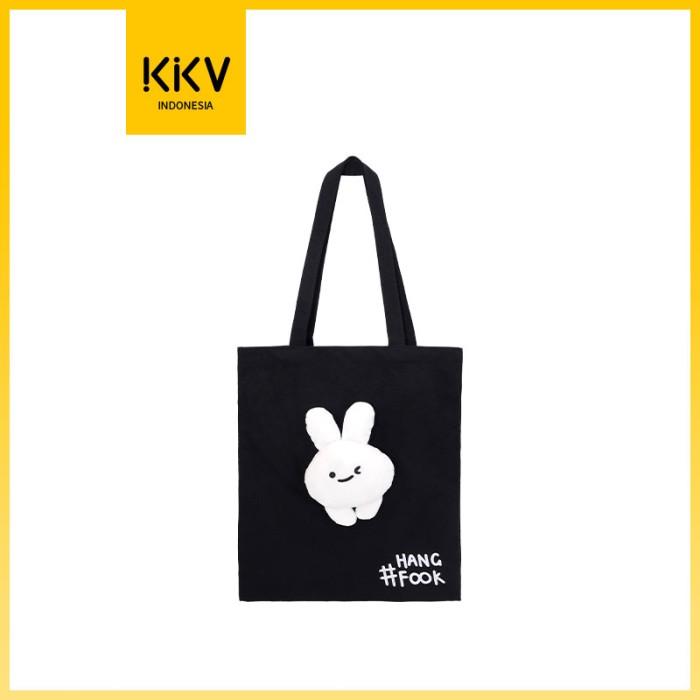 KKV DUNNS TAS TOTE BAG KANVAS AKSESORIS 3D BONEKA KELINCI BEAR LUCU