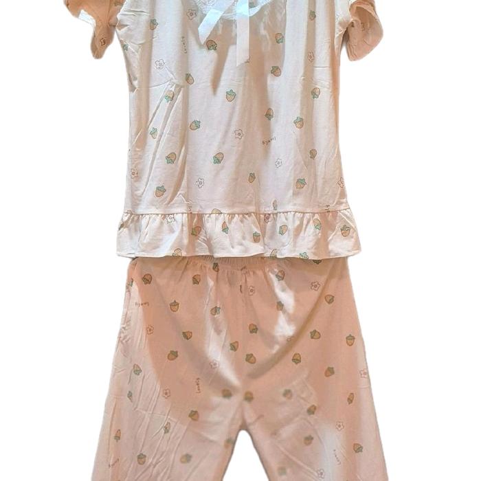 baju tidur / piyama korea import katun jumbo model terbaru Setelan Celana