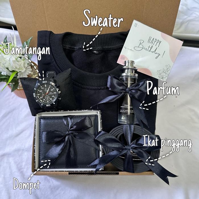 Kado hampers giftbox cowok kado ultah kado anniversary kado murah cowok sweater cowok Panjang Pria