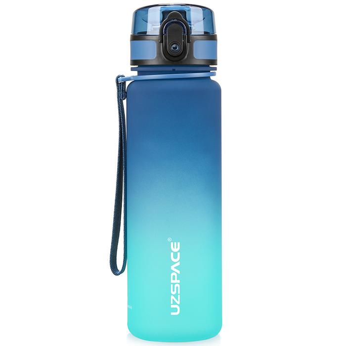 UZSPACE 500ml Sports Water Bottle Bounce Lid Timeline Reminder