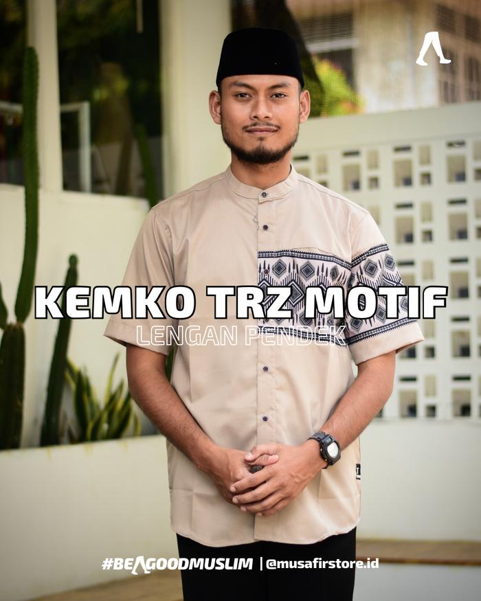TRZ Kemko Motif Sebelah Kemeja Koko TRZ Baju Muslim