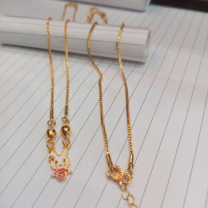 Kalung rantai boneka/karakter anak lapis emas 22k mirip mas asli
