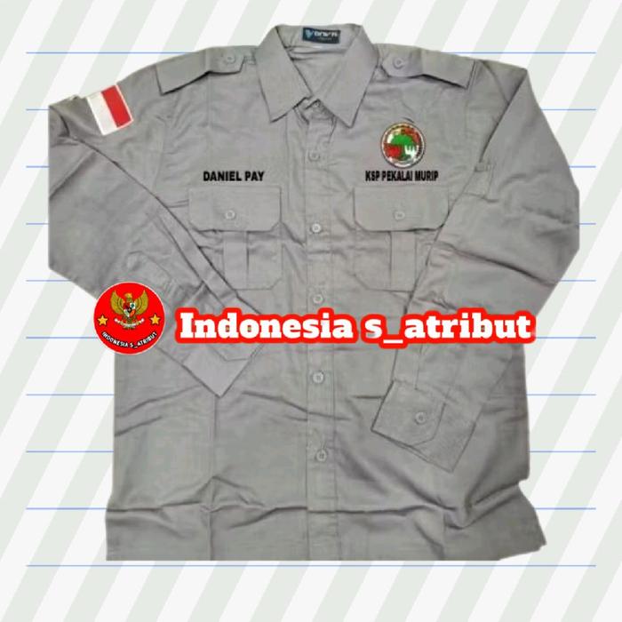 seragam koperasi baju koperasi pdh koperasi baju kerja koperasi lengan panjang full bordir Pria Kant