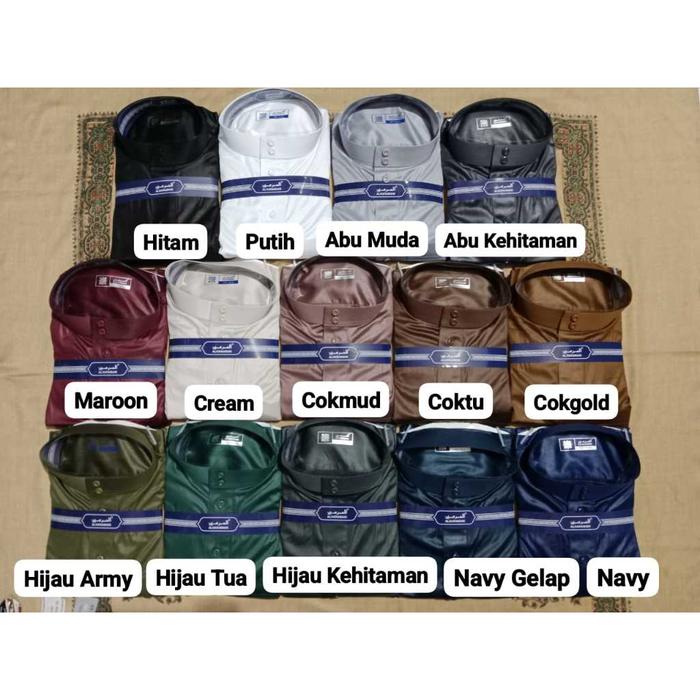 BISA COD GAMIS JUBAH AL HARAMAIN POLOS POLYSTER IMPORT VIETNAM PUTIH DAN HITAM WARNA NAVY ABU ABU CO