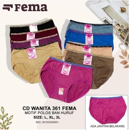 12 pcs - CD fema super soft | celana dalam fema | CD fema wanita super soft 393