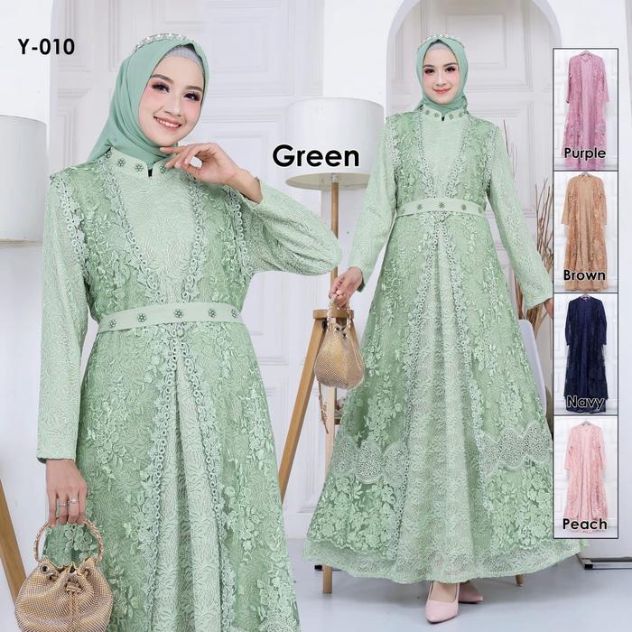 Gamis brokat bangkok, rompi lepas Wanita