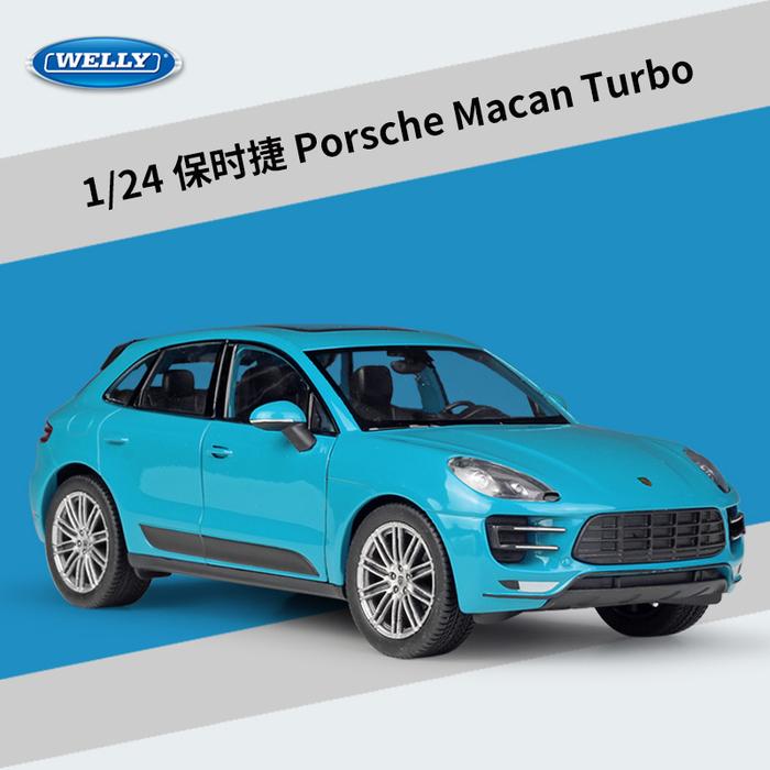 WELLY 1:24 Porsche Macan Cayenne Turbo Diecast Car Metal Toy Vehicles