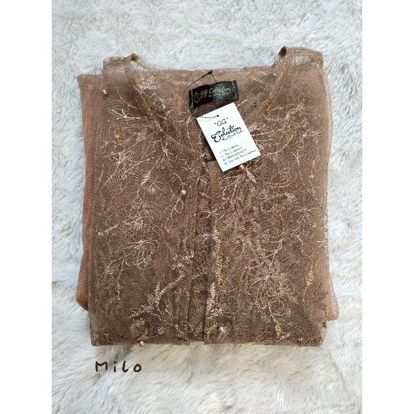 Safitiri Long Outer Brukat Premium Bahan Tile Doty