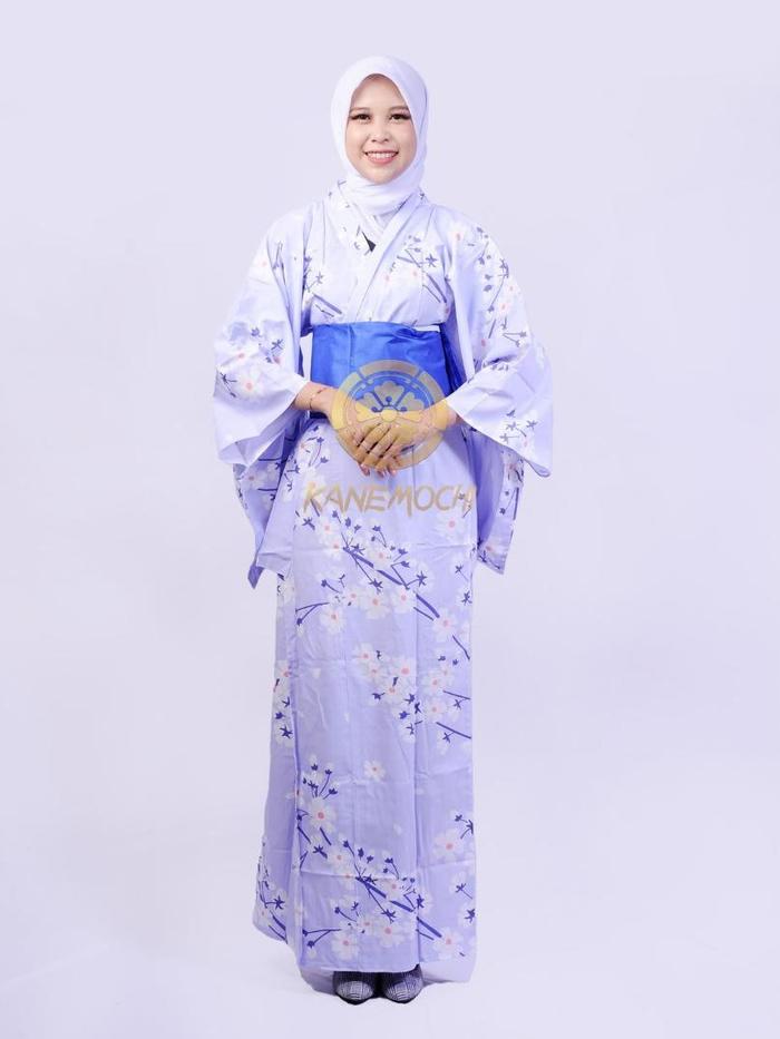 KANEMOCHI YUKATA WANITA - YUKATA BAJU TRADISIONAL JEPANG - SOUVENIR JEPANG - OLEH OLEH JEPANG