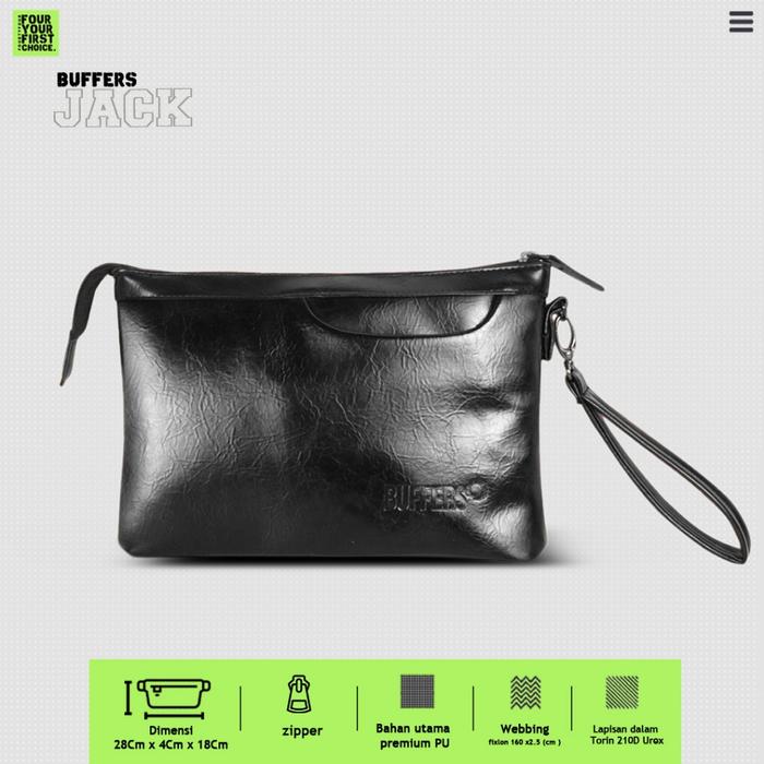 BUFFERS Jack - Clutch Bag Pria Clutch Kulit Pria Tas Tangan Pria Tas Kulit