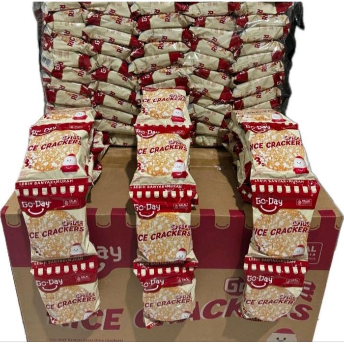 Promo Terbatas 1 Ball ( 60 pcs )Paket Go - Day Biskuit Rice Crackers