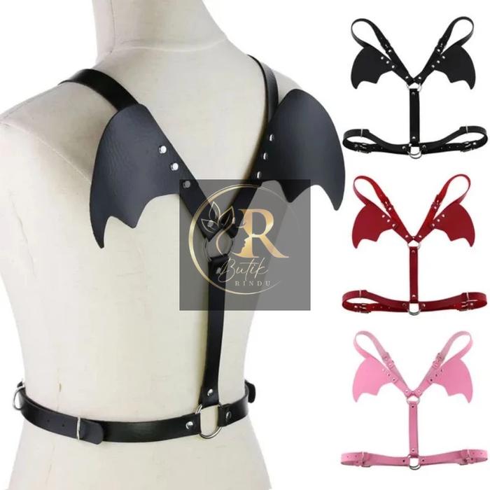 BUTIK RINDU (DEVIL) BodyBelt harness rompi aksesoris fashion hallowen metal punk kostum cosplay
