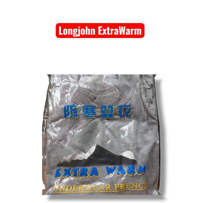 Long John Pria Extra Warm Sutra Musim Dingin Winter Bahan Benang Sutra Thermal Bulu Wool Warna Putih