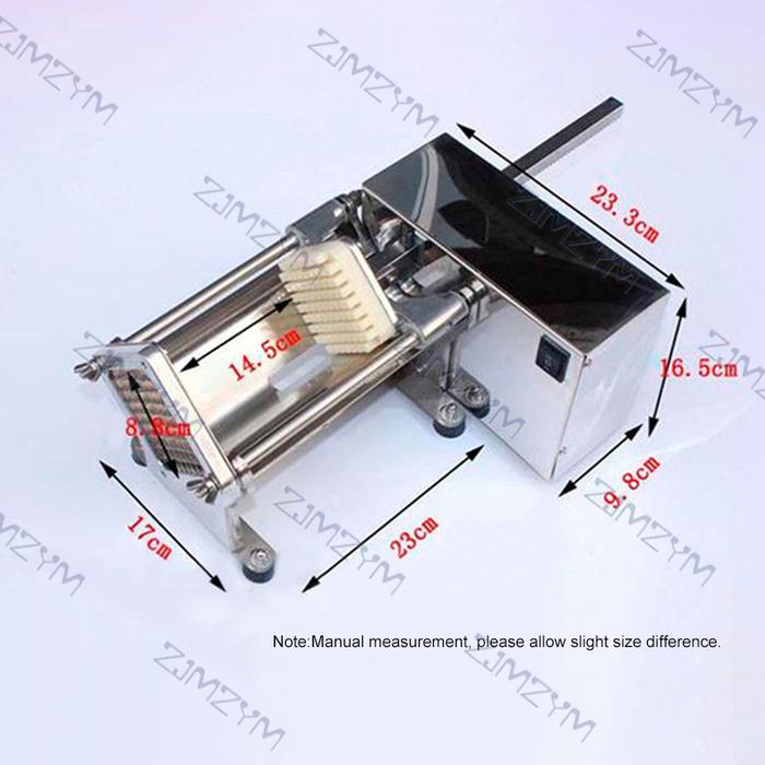 60W Electric French Fries Cutter Stainless Steel Potato Chips Cutting