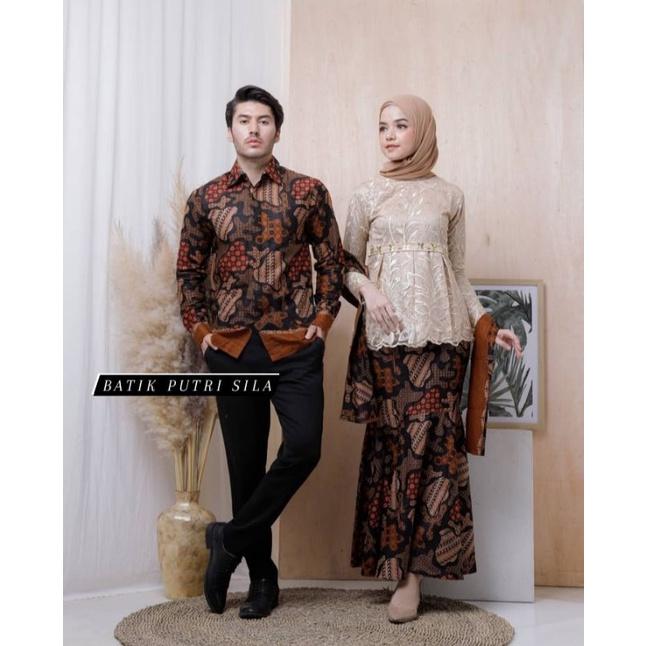 Baju Couple Baseera Kebaya Modern Terbaru - Rok Duyung Baju Batik Kebaya Tunik Wisuda Couple Kebaya 