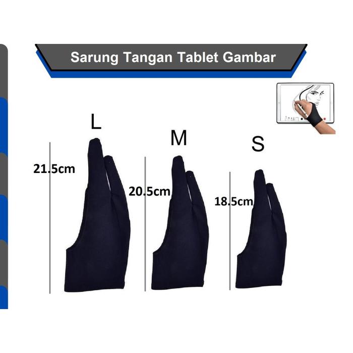 DRAWING GLOVE Sarung Tangan Gambar Untuk Pen Tablet Veikk Huion Wacom Smartphone