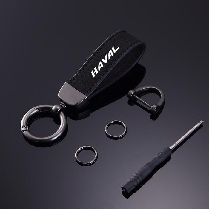 Fashion Solid Color Flip Fur Keychain Lanyard Business Gift Key Chain For Haval Great Wall Cuv H3 H5