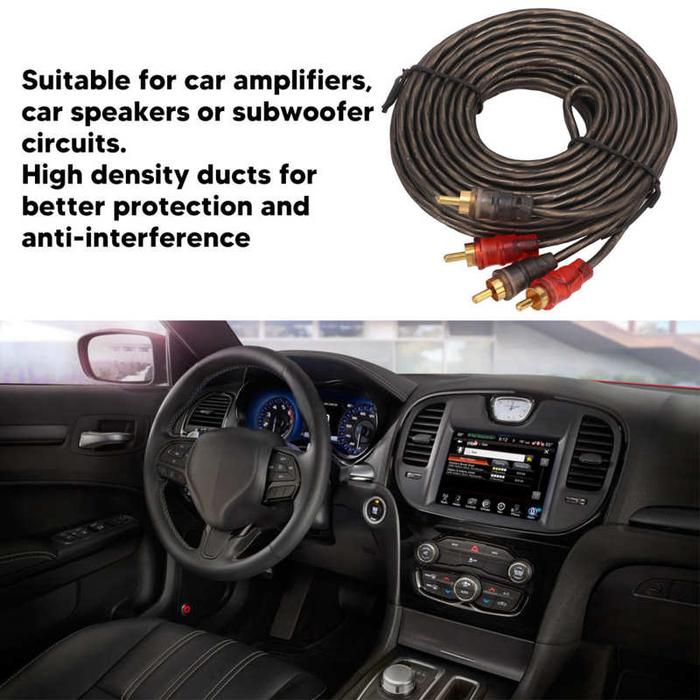1 Set Set Kit Kabel Daya Amplifier Mobil dengan Kabel Audio Selang