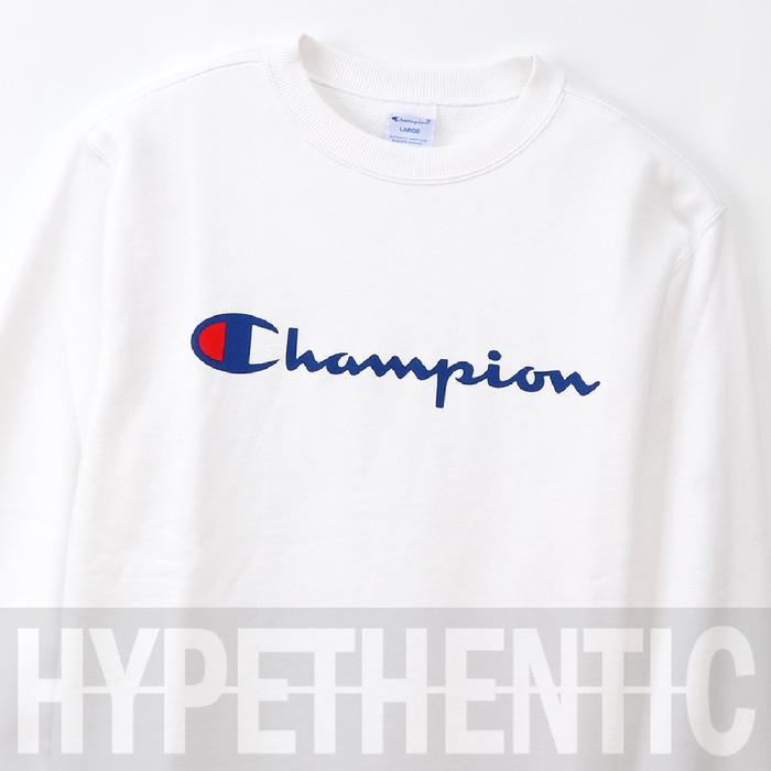 Champion Sweatshirt Script Crewneck Yellow / Sweater Kuning