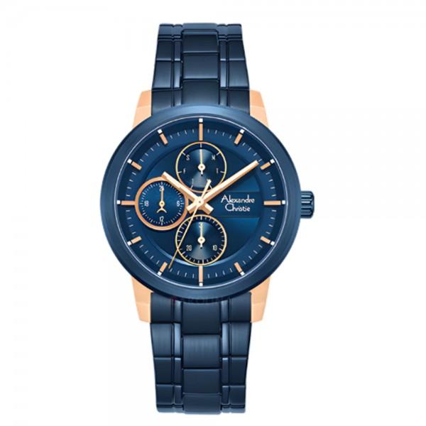 Alexandre Christie AC 6323 Rosegold Blue BFBURBU Jam Tangan Wanita