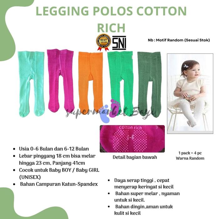 LEGGING BAYI POLOS COTTON RICH 551093 / LEGGING BAYI / CELANA LEGGING / LEGGING / CELANA BAYI / PAKA