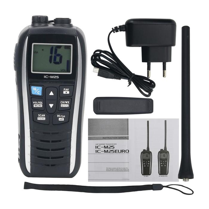 IC-M25 5W 5KM VHF Marine Radio Marine Walkie Talkie VHF Handheld
