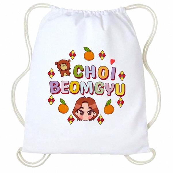 Tote Bag Tas Serut TXT Fanart Tulisan Lucu Kpop Korea String Bag Kanvas Wanita Aesthetic | Kekinian