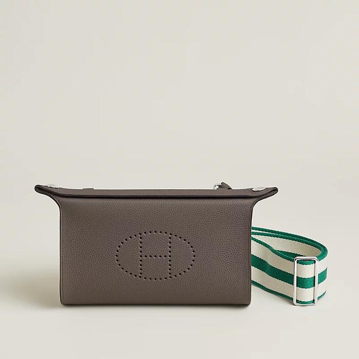 Tas Premium Wanita,HERMES,Hermes Videpoches shoulder bag,gray