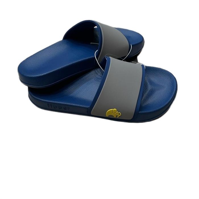 Fipper - Slip On Blue Midnight / Grey Dark / Yellow Sandal Pria Sendal wanita