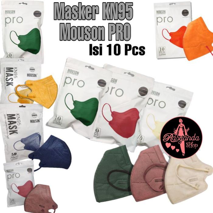 Kn95 KN 95  Pro Mouson  Wemask 5D Mix Soft Warna Warni  Hitam Putih 5 PLY Prptective Disposable Face